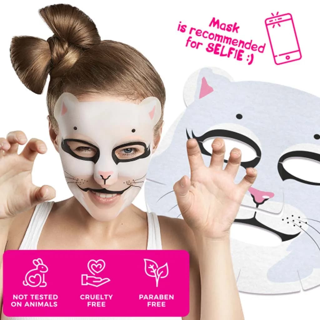 ماسک ورقی سون دی ضد استرس و نرم‌کننده پوست 7days pretty kitty face mask — تصویر ۳