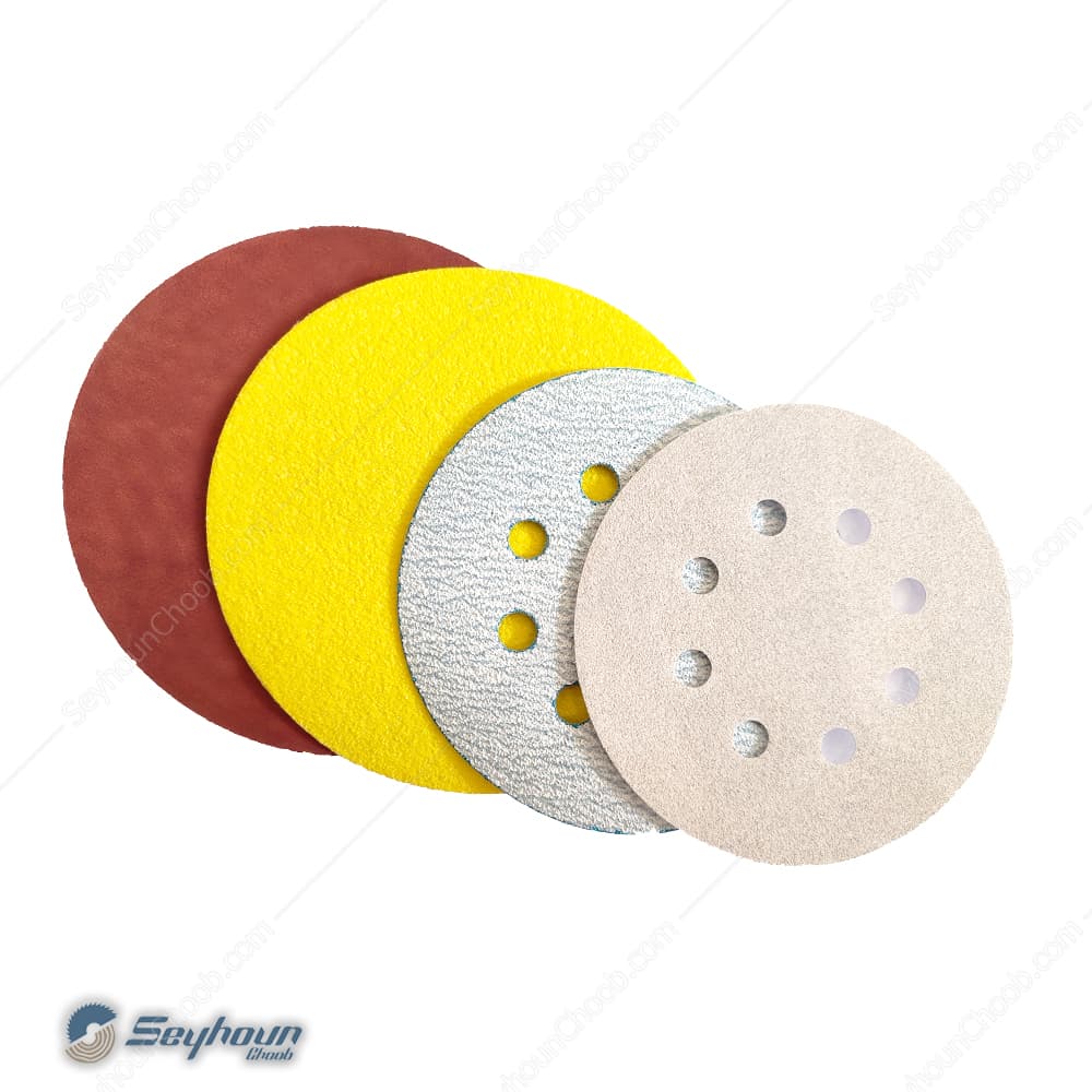 کاغذ سنباده گرد پشت کرکی قطر 150 میلی متر مش 400-40