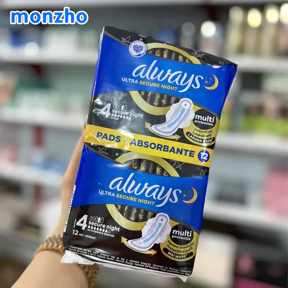نوار بهداشتی آلویز مخصوص شب مدل Ultra Secure Night سایز 4 بسته 12 عددی — تصویر ۳