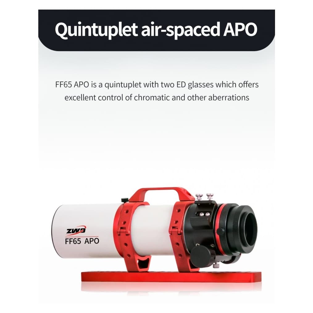 تلسکوپ شکستی 65 میلیمتری ZWO مدل FF65 Apo — تصویر ۴