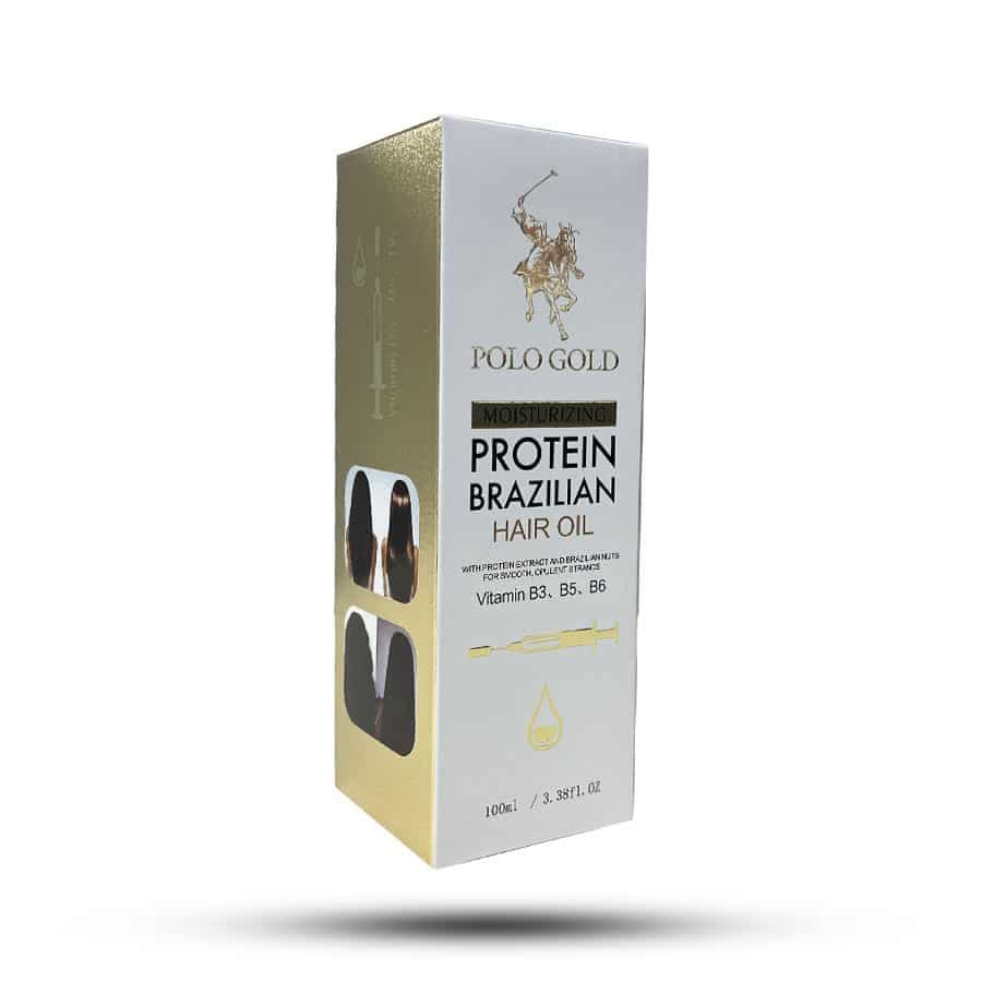روغن آرگان پروتئین برزیلی پولو گلد POLO GOLD بدون سولفات حجم 100 میل — تصویر ۲