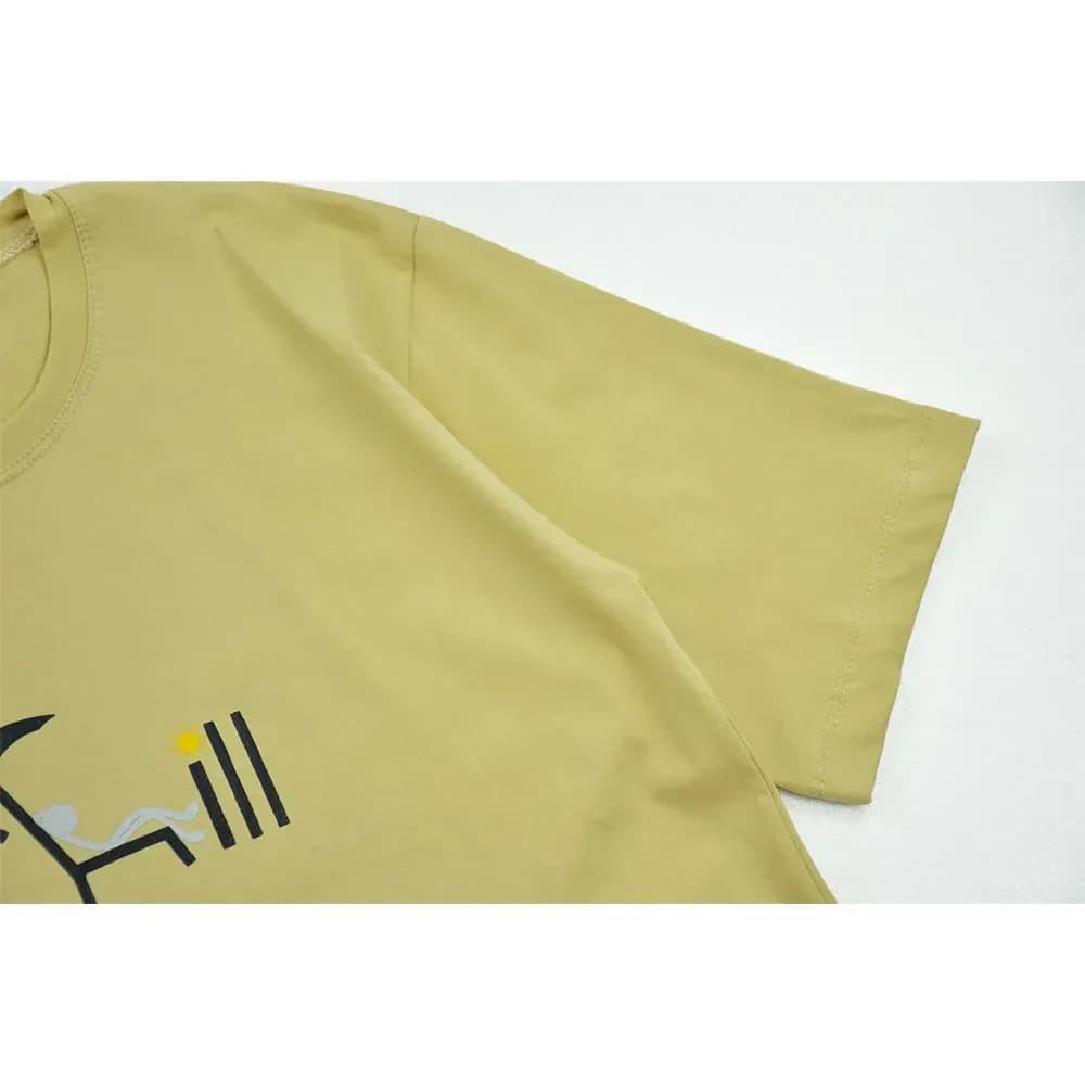 تیشرت باکسی زنانه طرح chill جنس پنبه یقه گرد تک سایز — تصویر ۲