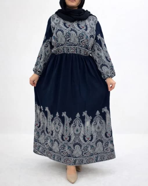 پیراهن زنانه فری تا 65 یاقوت سورمه ای A 406373