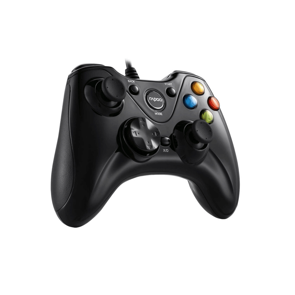 دسته بازی سیمی رپو Rapoo V600 Wired Electric Vibration Gamepad