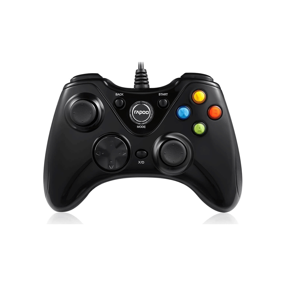 دسته بازی سیمی رپو Rapoo V600 Wired Electric Vibration Gamepad — تصویر ۲