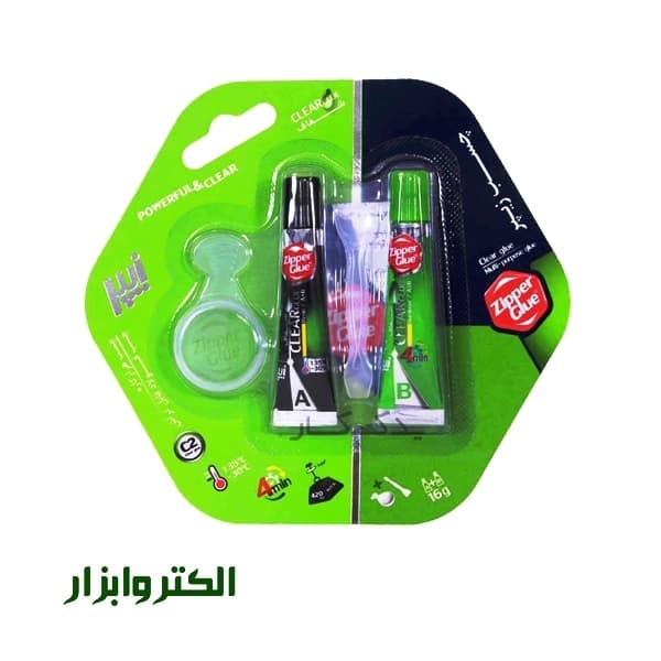 چسب دوقلو زیپر شفاف 16 گرمی