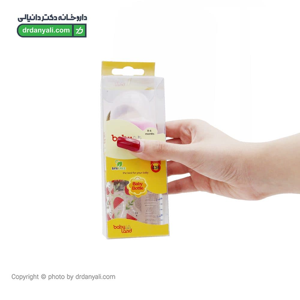 شیشه شیر پیرکس بیبی لند کد 436 مناسب نوزادان از بدو تولد تا 6 ماهگی 120 میلی لیتر — تصویر ۲