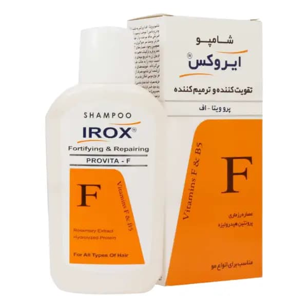 شامپو تقویت کننده و ترمیم کننده مو ایروکس Irox مدل Provita-F وزن 200 گرم — تصویر ۲