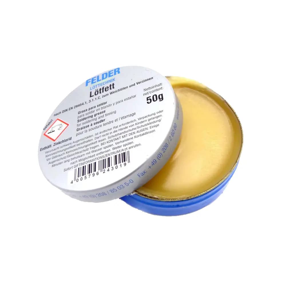 روغن لحیم (لاتفت) اصلی مارک فلدر Felder 50g — تصویر ۲