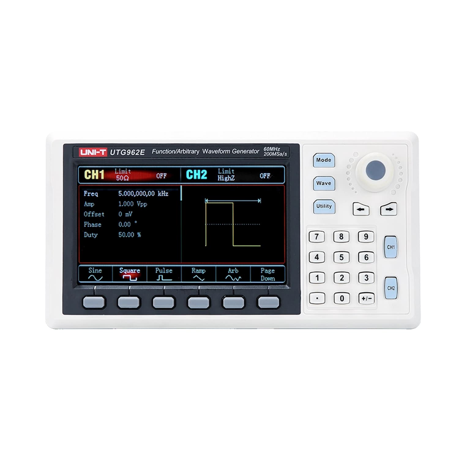 فانکشن ژنراتور 2 کاناله 60MHz یونیتی Uni-T UTG962E