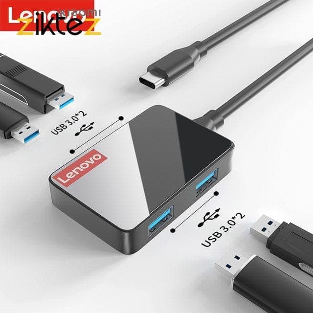 هاب 4 پورت لنوو Lenovo LP0803 4 in 1 USB HUB Adapter 3USB3.0 1RJ45 new(اورجینال اصلی ارسال فوری)
