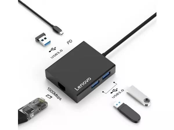 هاب تایپ‌سی با 5 پورت لنوو Lenovo Multifunctional Type C Hub C130(اورجینال اصلی ارسال فوری)