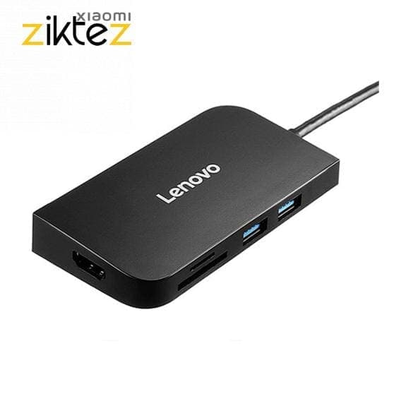 هاب 7 پورت Type C لنوو S707 ا Lenovo S707 7 in 1 Type C HUB Adapter HDMI PD3.0 SD/TF Reader(اورجینال اصلی ارسال فوری) — تصویر ۲