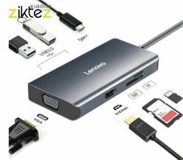 هاب 7 پورت لنوو Lenovo LX0807G New Multifunctional Type C Hub(اورجینال اصلی ارسال فوری)