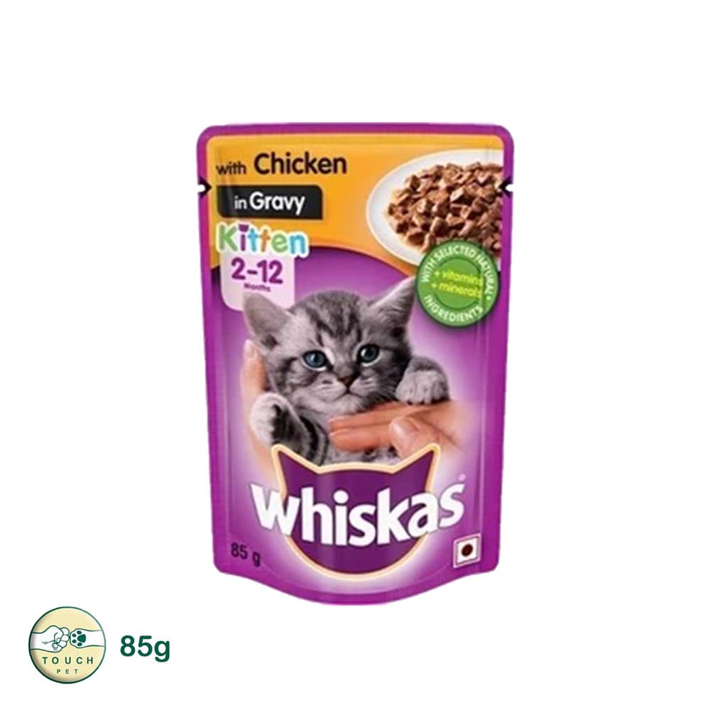پوچ بچه گربه ویسکاس طعم مرغ مدل Junior وزن 85 گرم