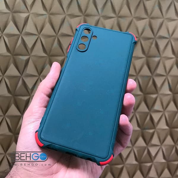قاب سامسونگ A13 5G کاور مدل ژله ای دکمه رنگی محکم ضد ضربه با محافظ لنز دوربین گوشی Samsung A13 5G — تصویر ۴