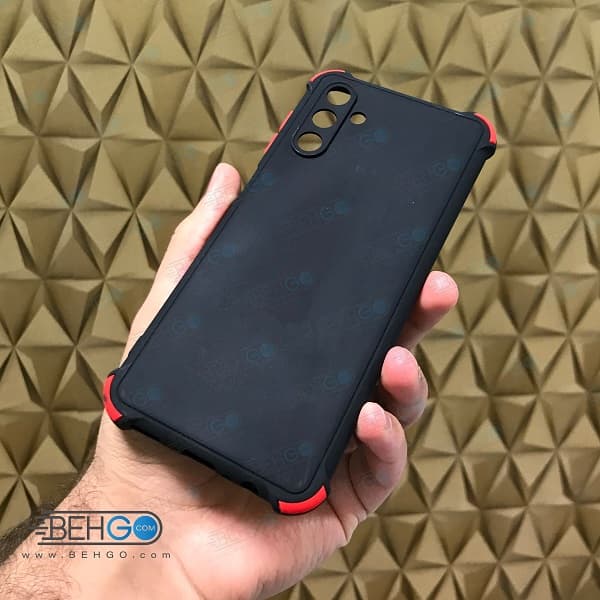 قاب سامسونگ A13 5G کاور مدل ژله ای دکمه رنگی محکم ضد ضربه با محافظ لنز دوربین گوشی Samsung A13 5G — تصویر ۳