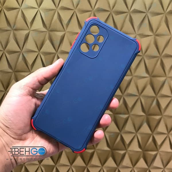 قاب سامسونگ A13 4G کاور مدل ژله ای دکمه رنگی محکم ضد ضربه با محافظ لنز دوربین گوشی Samsung A13 4G — تصویر ۴