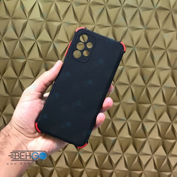 قاب سامسونگ A13 4G کاور مدل ژله ای دکمه رنگی محکم ضد ضربه با محافظ لنز دوربین گوشی Samsung A13 4G — تصویر ۲