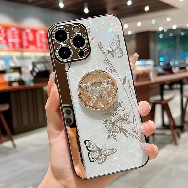 قاب آیفون 12 پرو مکس طرح پروانه کاور دخترانه گوشی ایفون iPhone 12 Pro Max — تصویر ۵