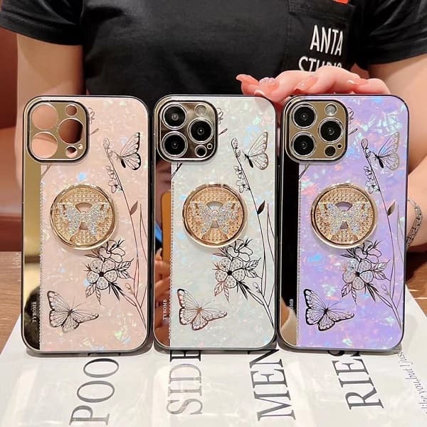 قاب آیفون 7 پلاس و ایفون 8 پلاس طرح پروانه کاور دخترانه گوشی ایفون Iphone 7 Plus / 8 Plus