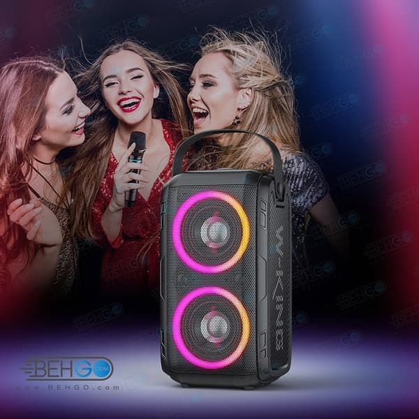 اسپیکر بلوتوثی قابل حمل دبیلیو کینگ مول W-King T9 — تصویر ۶