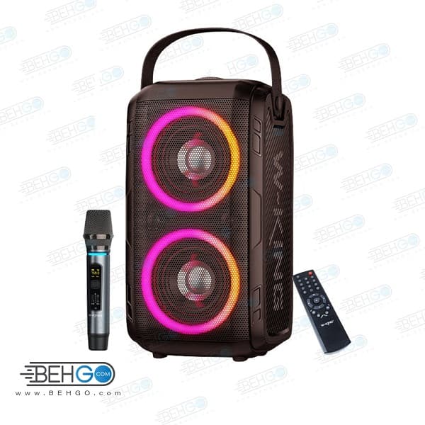 اسپیکر بلوتوثی قابل حمل دبیلیو کینگ مول W-King T9 — تصویر ۲