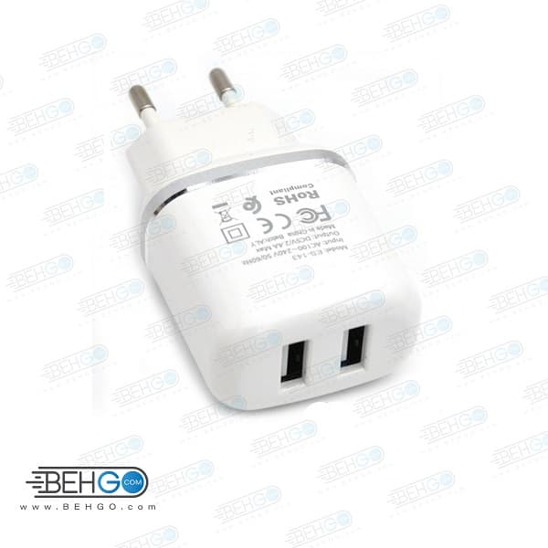 شارژر دیواری ارلدام به همراه کابل تایپ سی مدل ES-143 — تصویر ۳