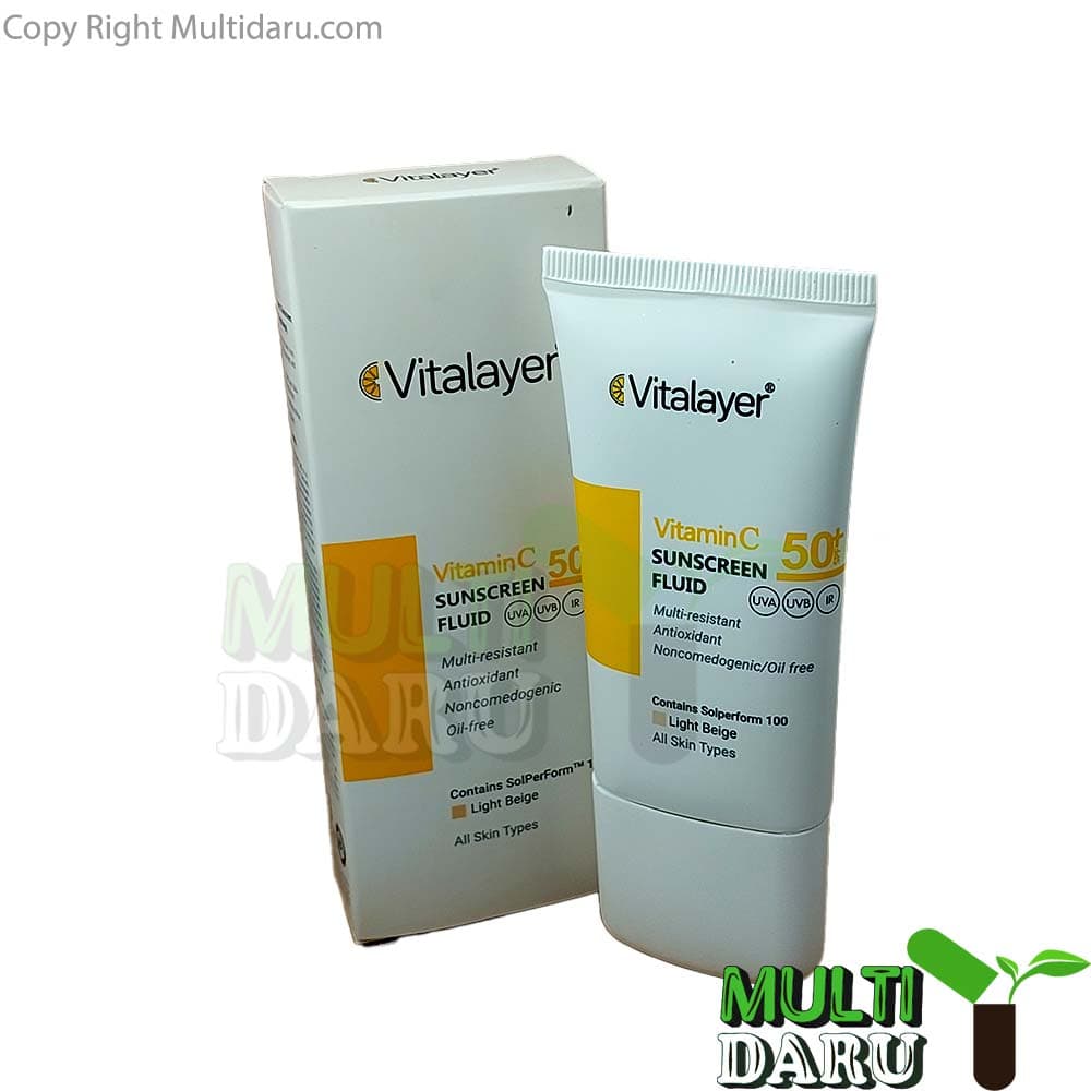 ضد آفتاب فولئید ویتالایر رنگ بژ روشن SPF50 حاوی ویتامین سی 50 میل — تصویر ۲