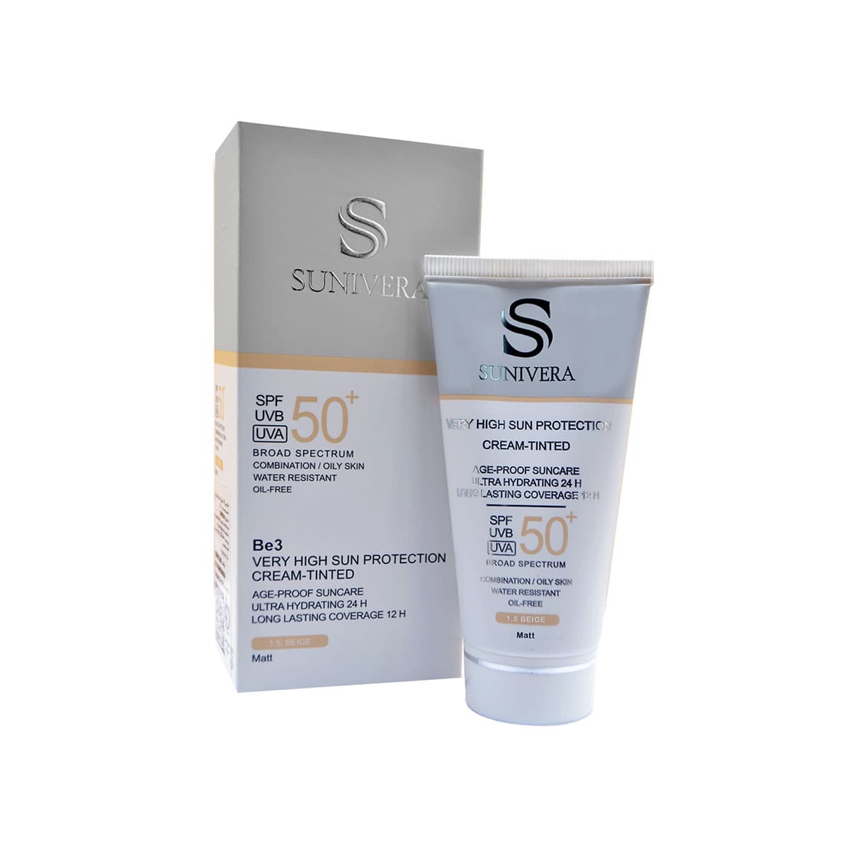 کرم ضد آفتاب رنگی بژ روشن پوست چرب سانیورا -SPF 50 SUNIVERA