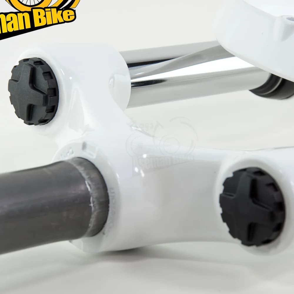 دوشاخ کمک فنر دار دوچرخه کوهستان سایز 27.5 اس آر سانتور مدل ام 3030 سفید SR Suntour MTB Bicycle Suspension Fork M3030 White — تصویر ۳