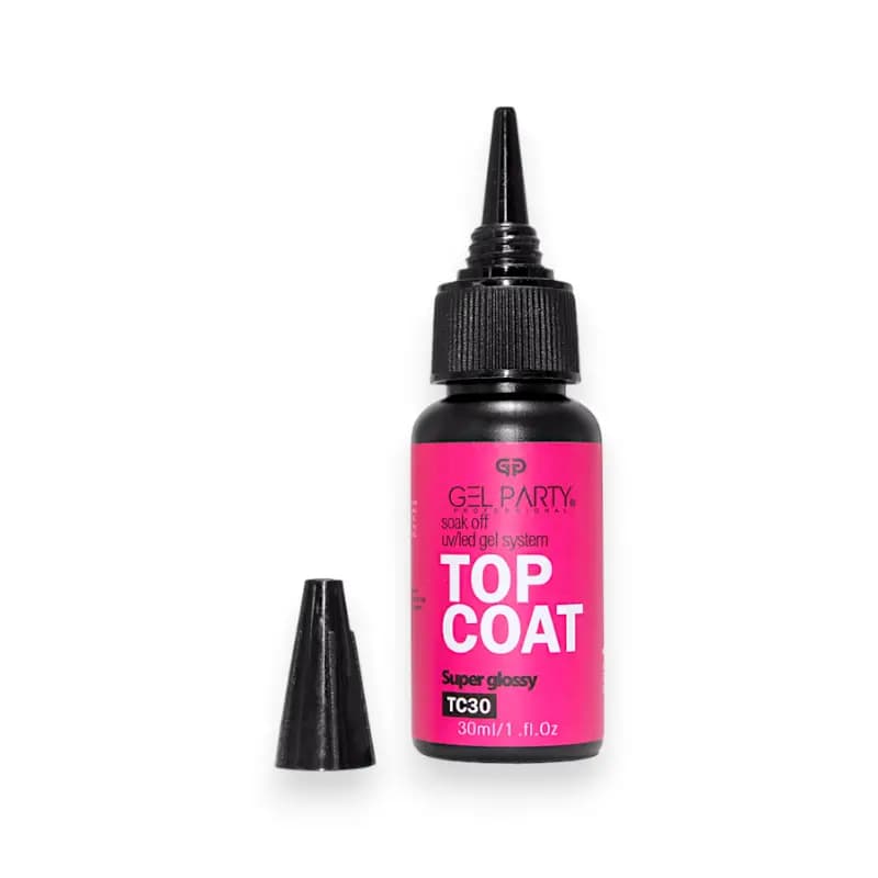 تاپ کات ناخن ژل پارتی GEL PARTY مدل سوپر گلوسی کد TC30 حجم ۳۰ میل