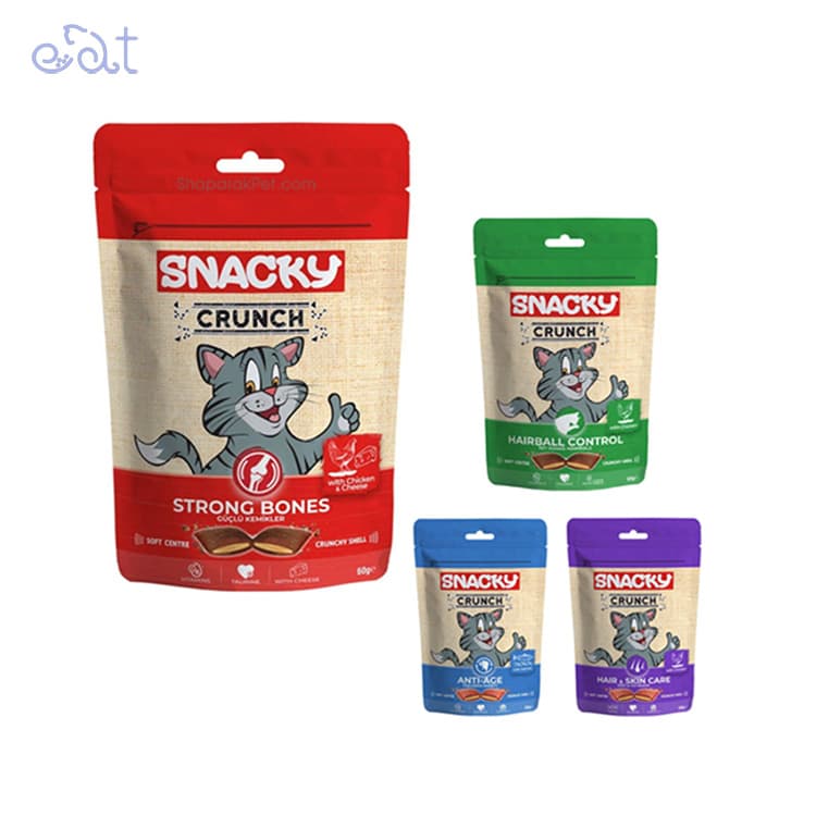 تشویقی گربه اسنکی مدل ضدپیری با طعم ماهی سالمون Snacky Anti-Age Cat Treats Salmon وزن 60 گرم — تصویر ۲