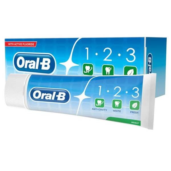 خمیر دندان اورال بی مدل Oral-B 1-2-3 حجم 100 میلی لیتر