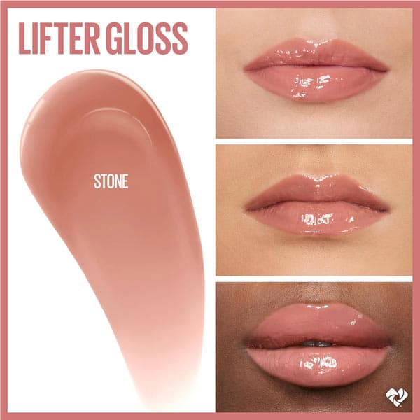 لیپ گلاس میبلین مدل Lifter Gloss رنگ Stone شماره 008 — تصویر ۲