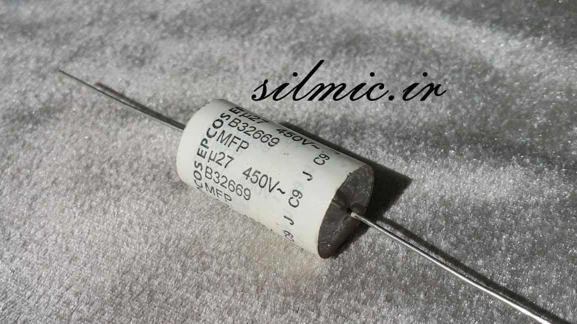خازن اکسیال 270 نانو فاراد 850 ولت EPCOS ساخت آلمان سری B32669 از نوع MKP