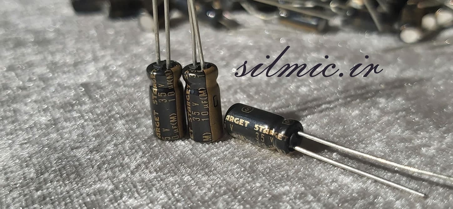 خازن های گرید 10 میکرو فاراد 35 ولت صوتی ELNA ژاپن سری STARGET(ROD)