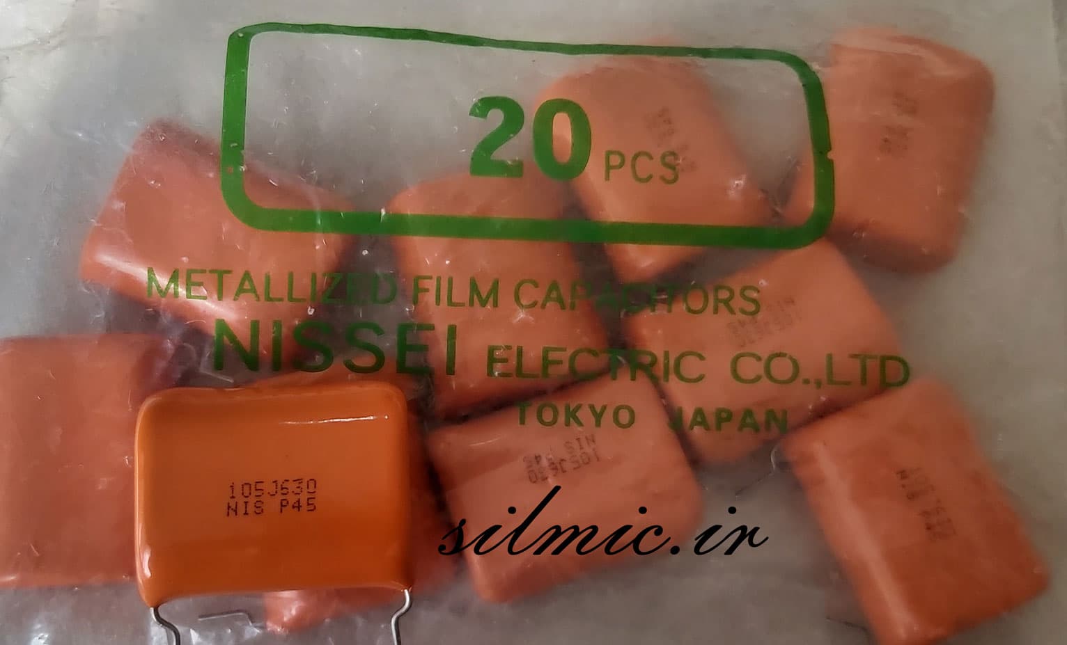 خازن 1 میکرو فاراد 630 ولت nissei japan از نوع پلی پروپیلن متالیزه شده mkp — تصویر ۲