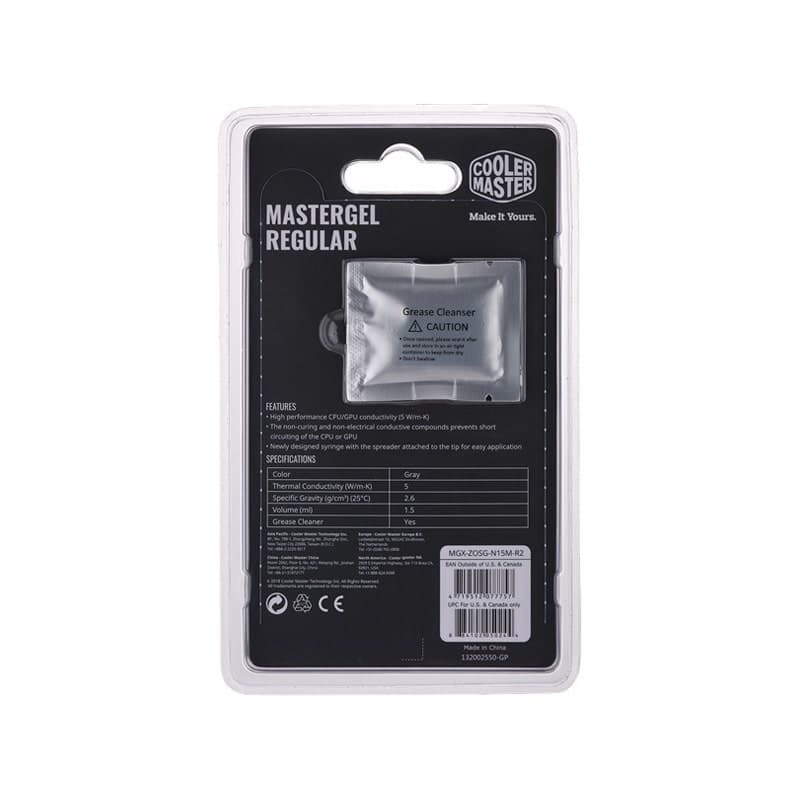 خمیر سیلیکون کولر مستر MASTERGEL REGULAR — تصویر ۲