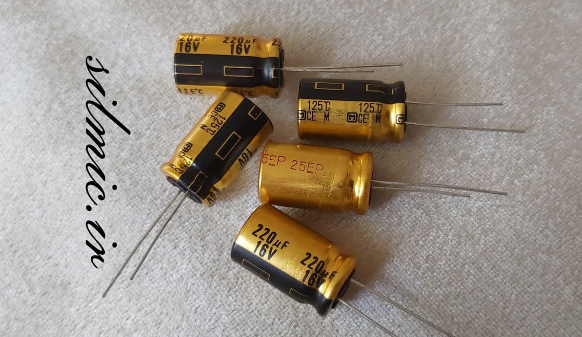 خازن الکترولیت 220 میکرو فاراد 16 ولت panasonic با دمای کاری 125 درجه و long life — تصویر ۲