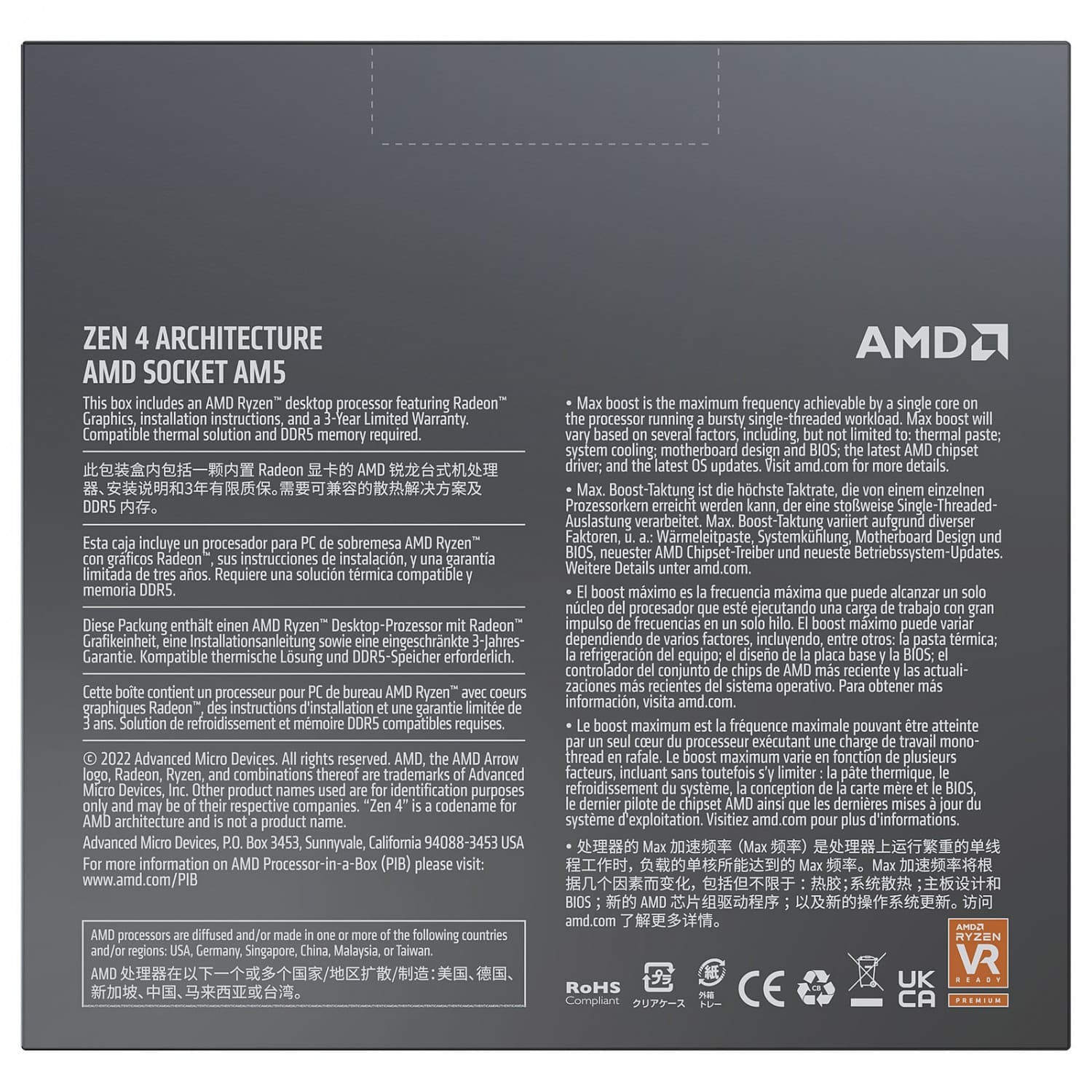 پردازنده ای ام دی باکس مدل Ryzen 9 7900X BOX — تصویر ۵