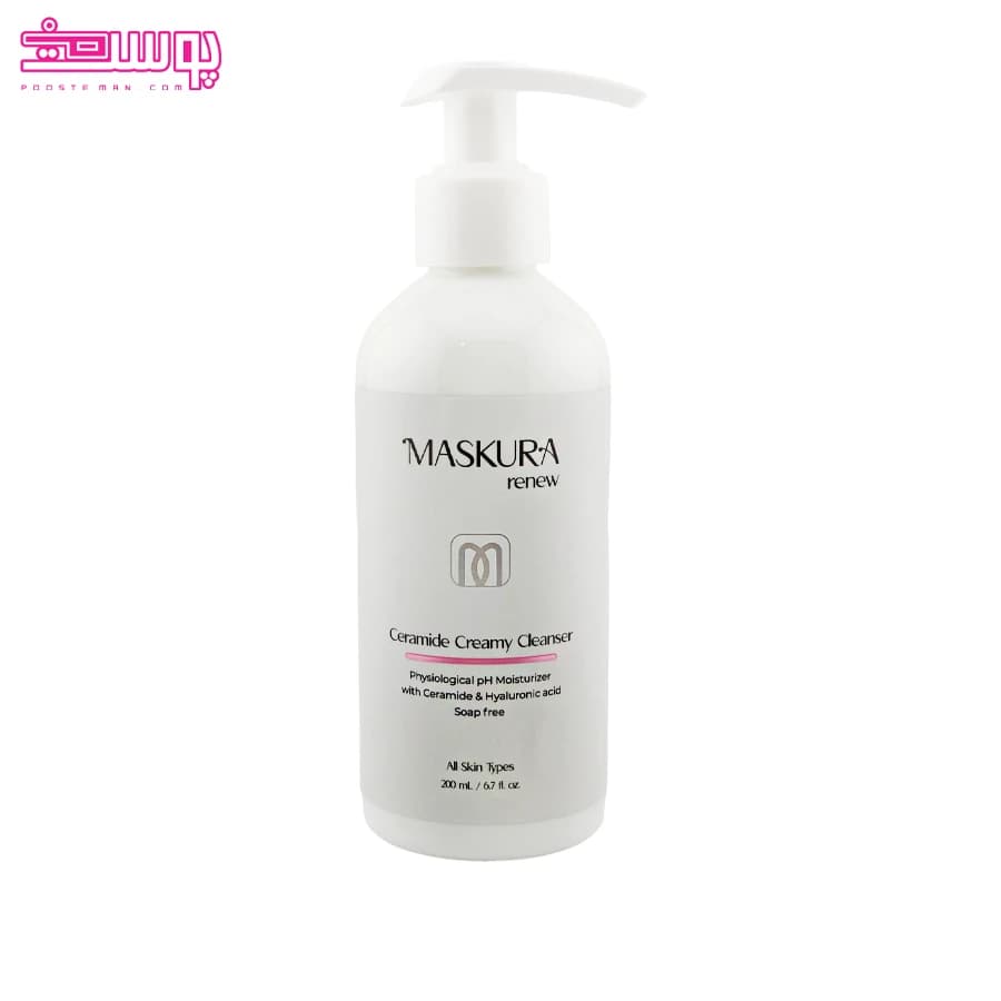 پاک کننده کرمی سرامید ماسکورا رنیو حجم 200ml