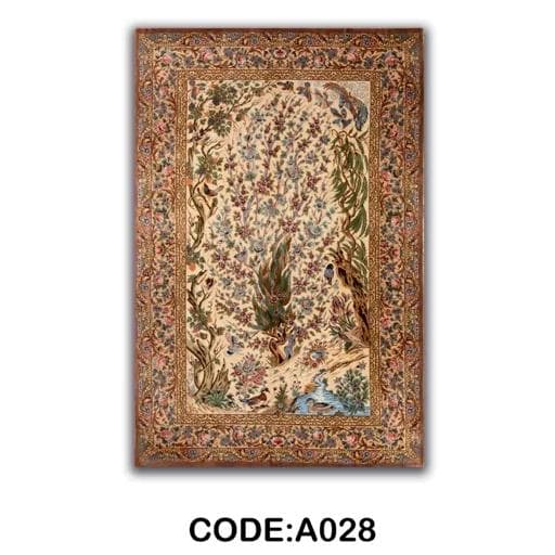 فرش ماشینی چاپی | فرشینه هازان ترک طرح سنتی گل و بلبل 028 (پس کرایه) — تصویر ۵