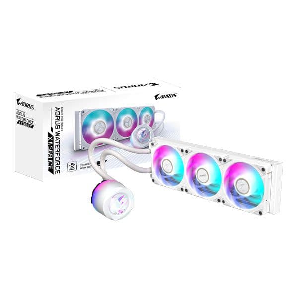 خنک کننده پردازنده گیگابایت مدل AORUS WATERFORCE X II 360 ICE — تصویر ۴