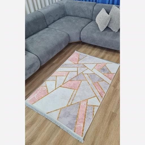 فرش ماشینی چاپی | فرشینه هازان ترک طرح سنگ کد h275(پس کرایه) — تصویر ۷