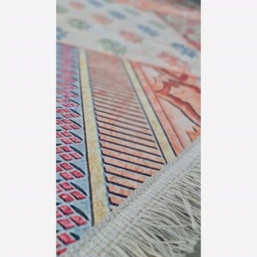فرش ماشینی چاپی | فرشینه هازان ترک طرح چهل تیکه سنتی کد M115 (پس کرایه) — تصویر ۶