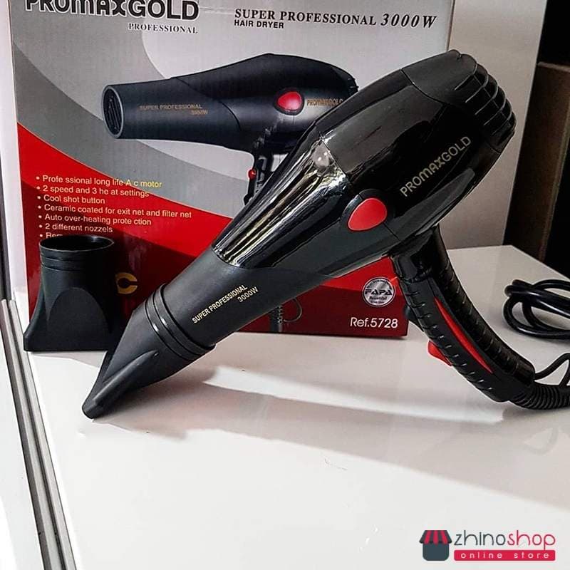 سشوار سالنی پرومکس گلد 3000 وات مدل REF.5728 — تصویر ۴