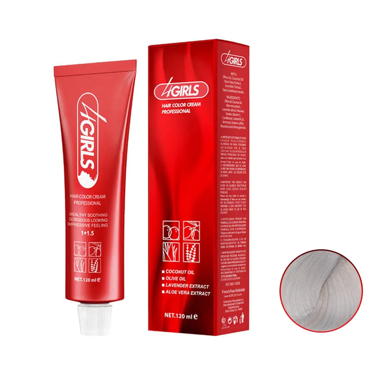 رنگ مو نقره ای کاملا روشن فور گرلز سری هایلایت SSA حجم 120ml