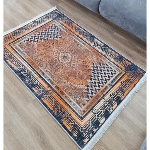 فرش ماشینی چاپی | فرشینه هازان ترک طرح فانتزی کدh482 (پس کرایه) — تصویر ۳