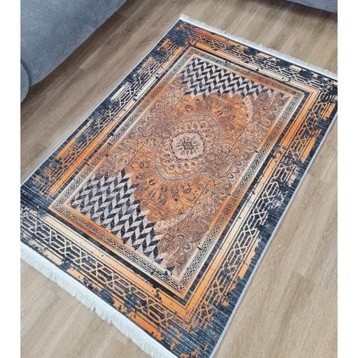 فرش ماشینی چاپی | فرشینه هازان ترک طرح فانتزی کدh482 (پس کرایه) — تصویر ۴